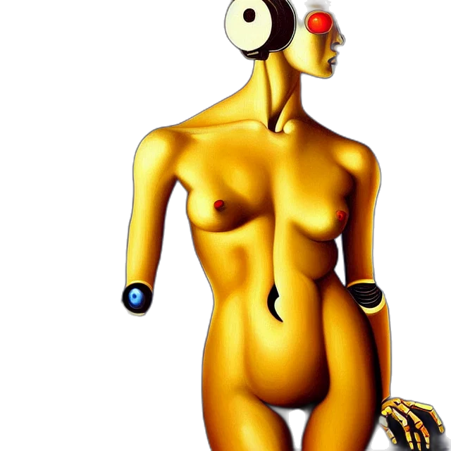 robot, jewelry, dress, mask transparent PNG cut-out