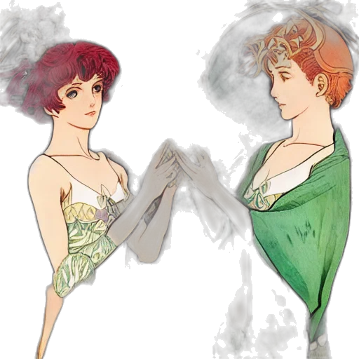dress, concept art, watercolor, fantasy art transparent PNG cut-out