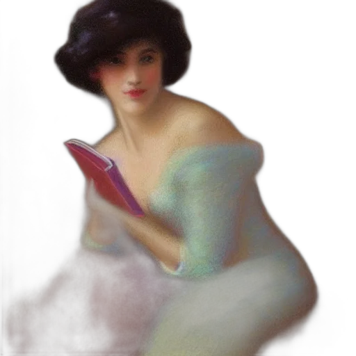 dress, staff, face, hair transparent PNG cut-out