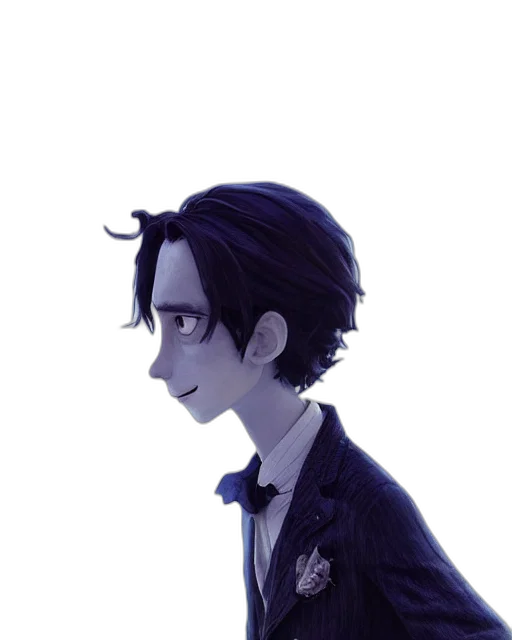 face, jacket, staff, robot transparent PNG cut-out