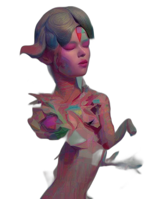 creature, crown, mask, dress transparent PNG cut-out