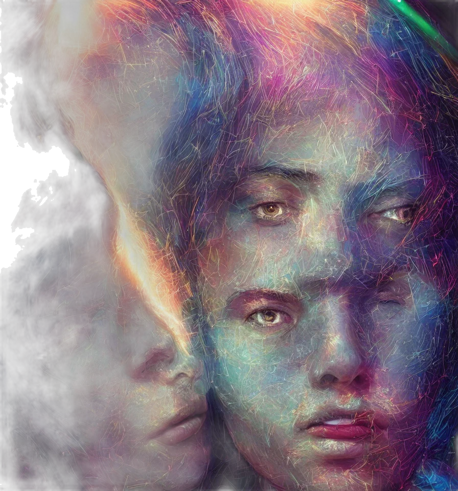 face, mask, fantasy art, photorealistic transparent PNG cut-out