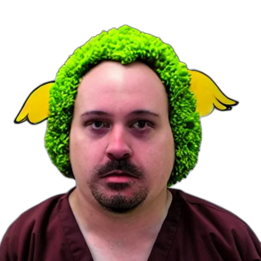 hat, crown, staff, creature transparent PNG cut-out