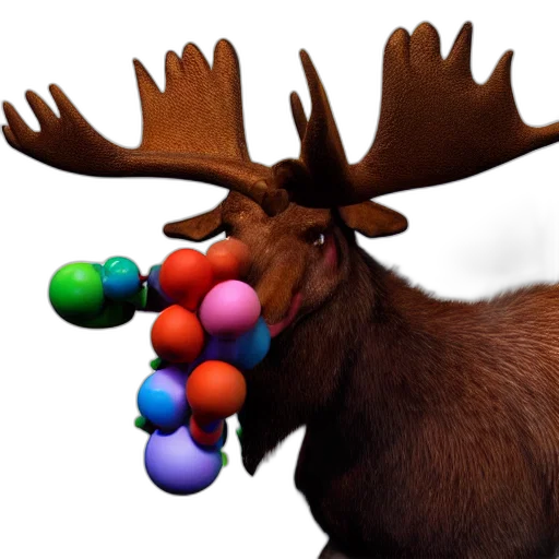 animal, creature, crown, 3d render transparent PNG cut-out
