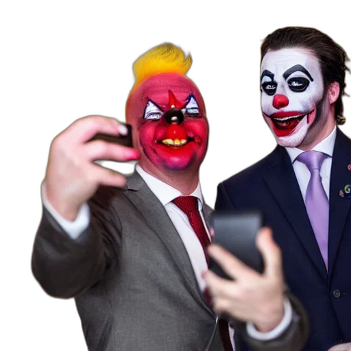 mask, president, clown, makeup transparent PNG cut-out