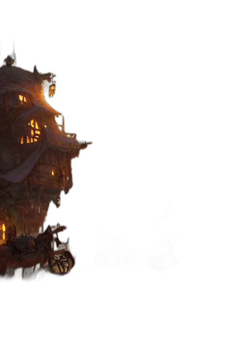 concept art, fantasy art, 3d render, wagons transparent PNG cut-out