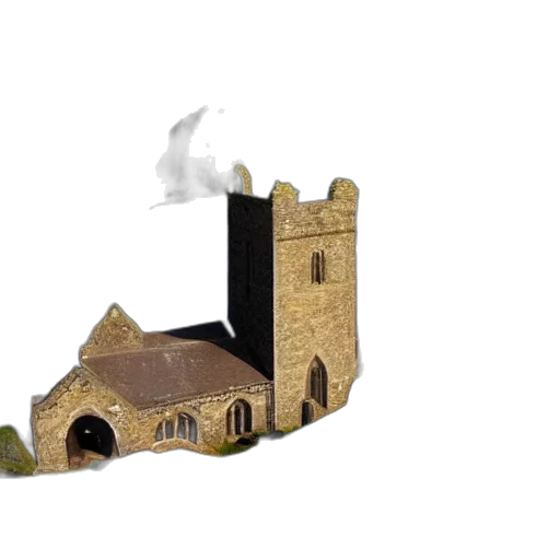 building, dragon, 3d render, concept art transparent PNG cut-out