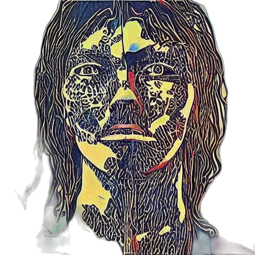 face, mask, hair, robot transparent PNG cut-out