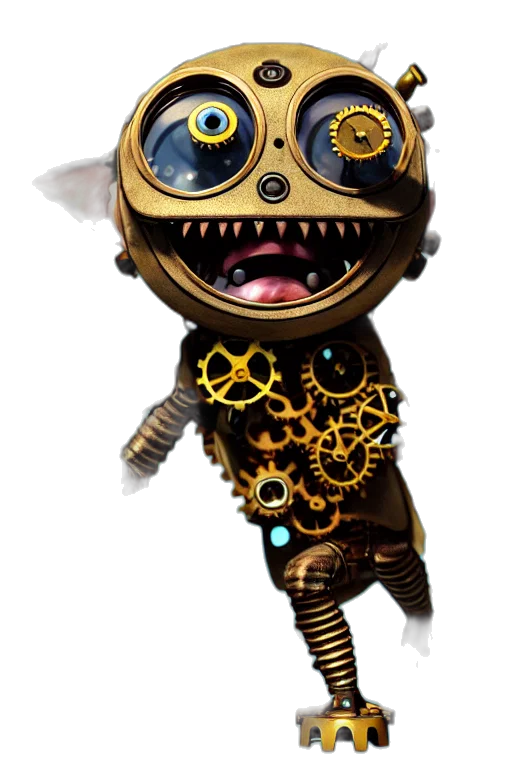 mask, robot, staff, creature transparent PNG cut-out