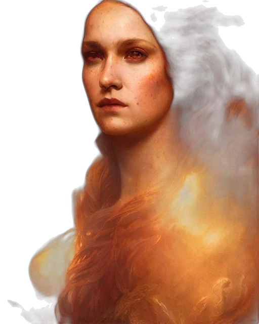 face, dragon, crown, hair transparent PNG cut-out