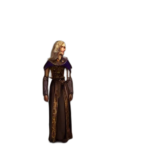 dress, staff, 3d render, concept art transparent PNG cut-out