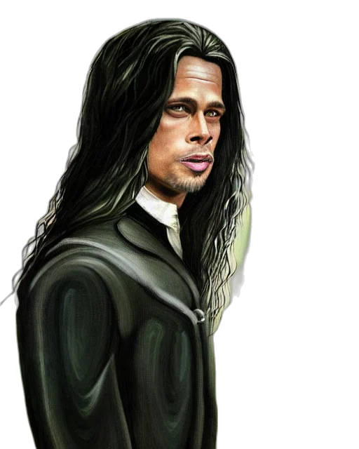 hair, staff, jacket, comic book art transparent PNG cut-out