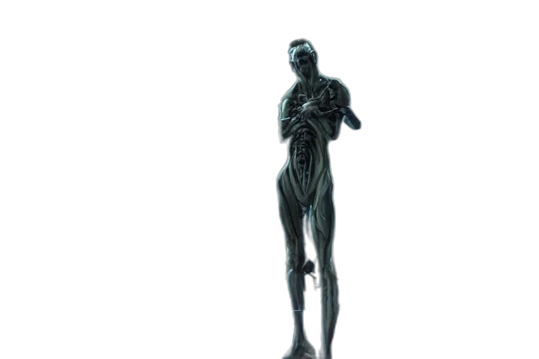 robot, staff, creature, sword transparent PNG cut-out