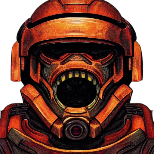 robot, face, mask, weapon transparent PNG cut-out