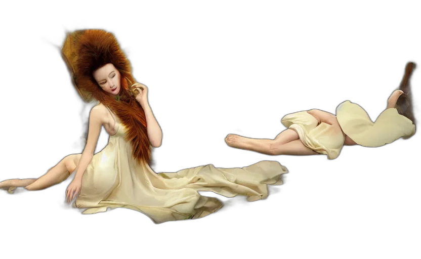hair, dress, concept art, fantasy art transparent PNG cut-out
