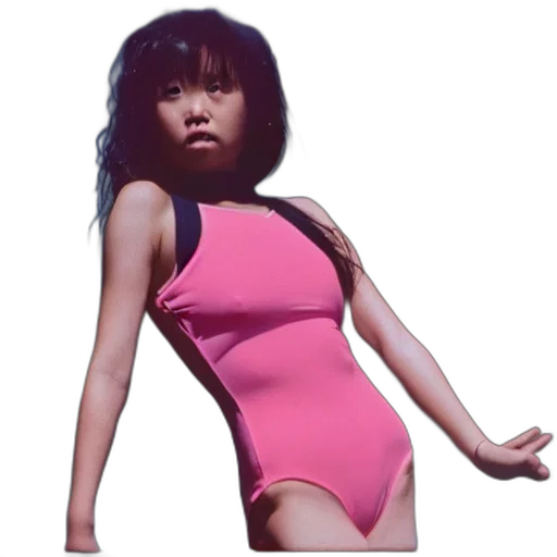 dress, creature, vaporwave, photorealistic transparent PNG cut-out