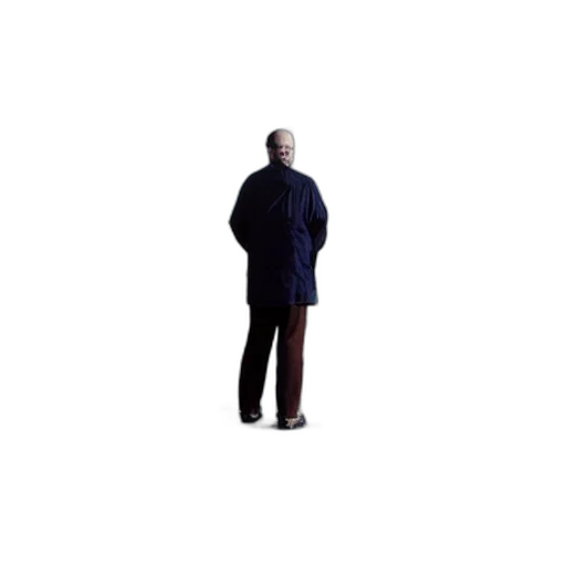 jacket, staff, creature, robot transparent PNG cut-out