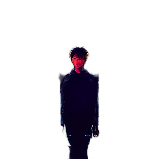 robot, jacket, staff, creature transparent PNG cut-out