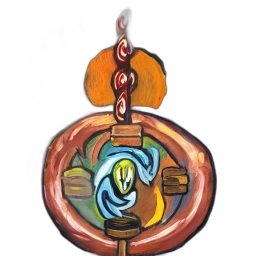 jewelry, staff, crown, fantasy art transparent PNG cut-out