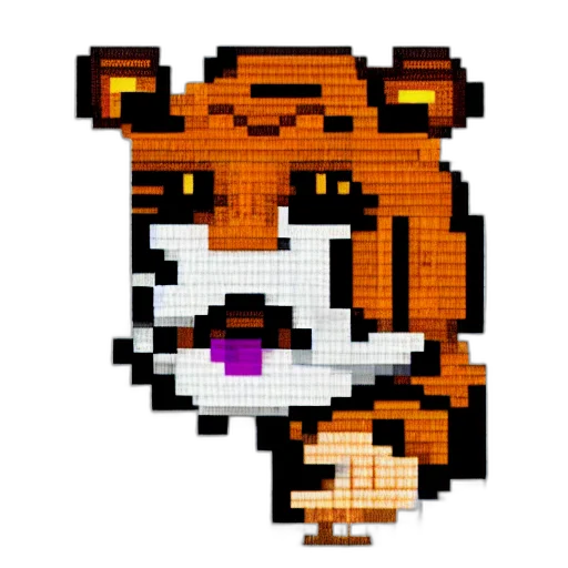 staff, animal, hat, pixel art transparent PNG cut-out