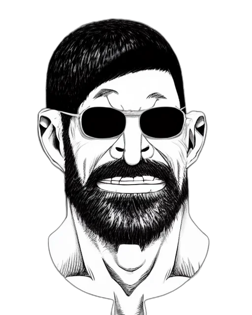 face, mask, cartoon, comic book art transparent PNG cut-out
