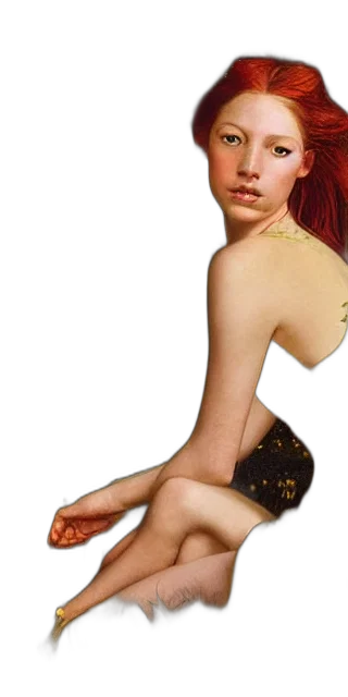 dress, shoes, creature, face transparent PNG cut-out