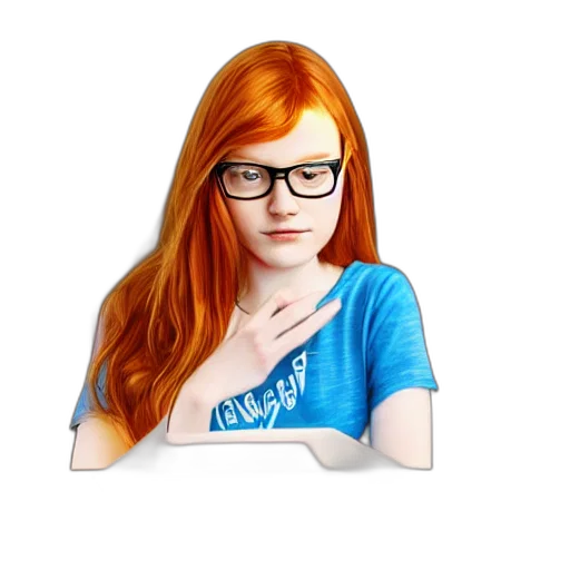 face, hair, photorealistic, pixel art transparent PNG cut-out