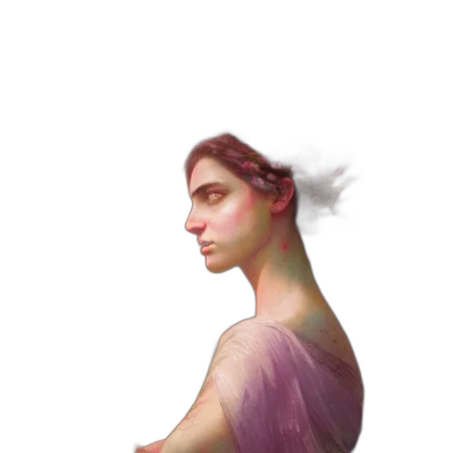 dress, crown, face, hair transparent PNG cut-out