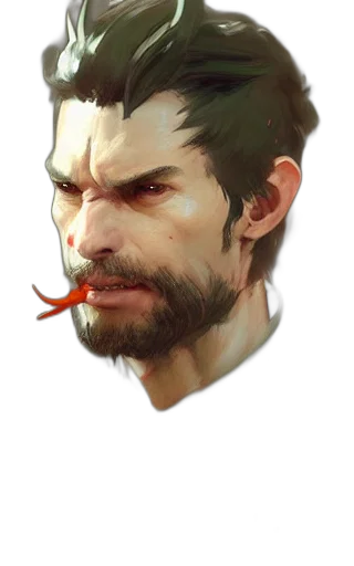 face, mask, staff, weapon transparent PNG cut-out