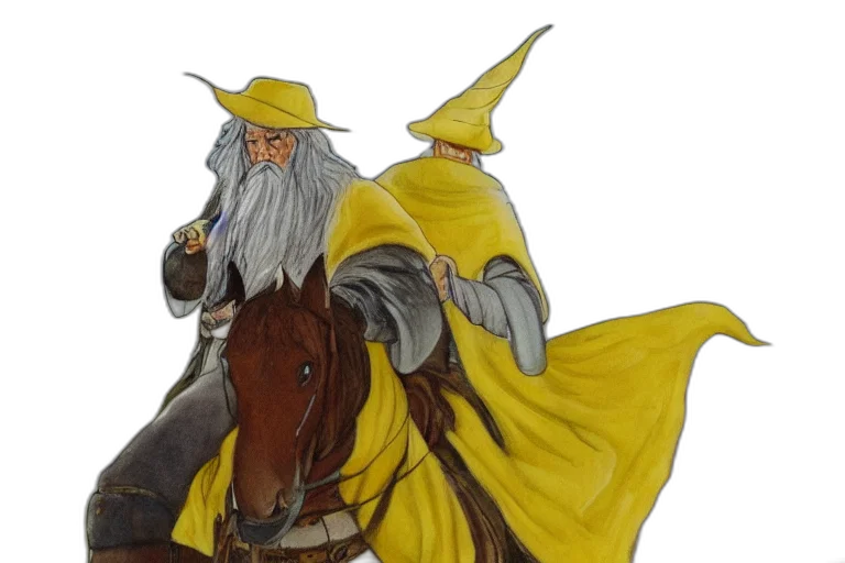 dragon, hat, staff, fantasy art transparent PNG cut-out