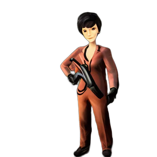 staff, robot, jacket, weapon transparent PNG cut-out