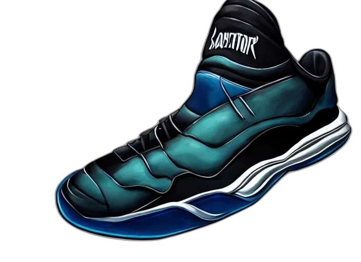 shoes, photorealistic, 3d render, basketball transparent PNG cut-out
