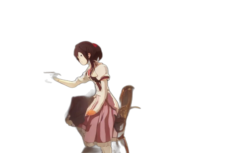 dress, staff, weapon, robot transparent PNG cut-out