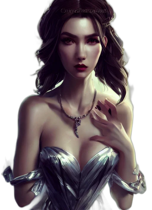 jewelry, dress, crown, fantasy art transparent PNG cut-out