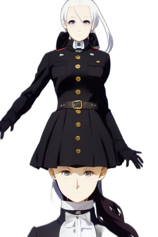 dress, hat, jacket, staff transparent PNG cut-out