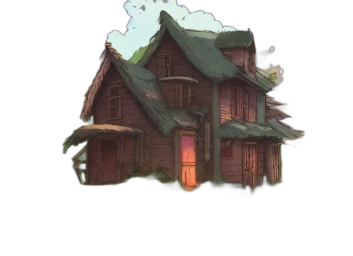 building, concept art, fantasy art, pixel art transparent PNG cut-out