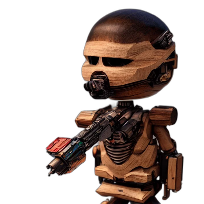 robot, 3d render, concept art, cyberpunk transparent PNG cut-out