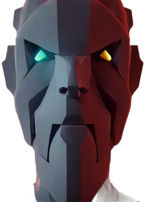 mask, face, robot, 3d render transparent PNG cut-out