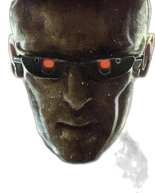 robot, mask, face, staff transparent PNG cut-out