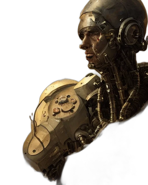 robot, mask, face, weapon transparent PNG cut-out