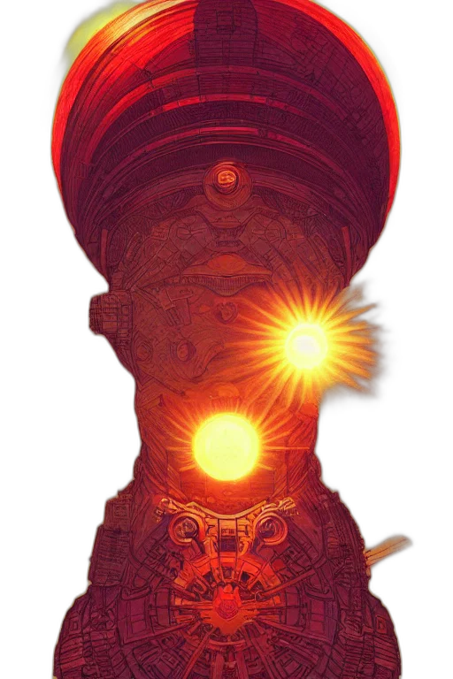 robot, crown, mask, staff transparent PNG cut-out