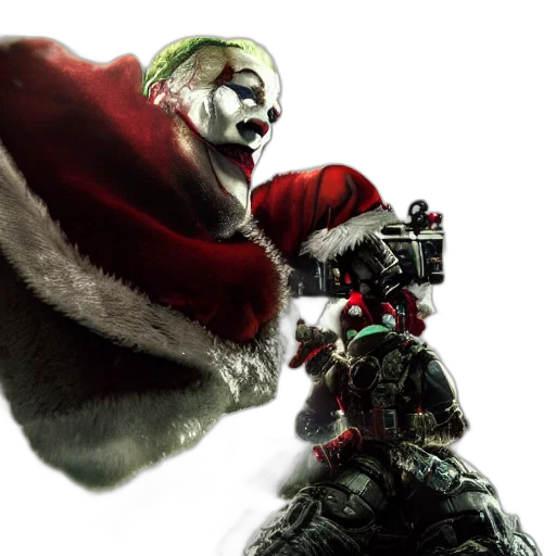 concept art, joker, santaclaus, gears transparent PNG cut-out