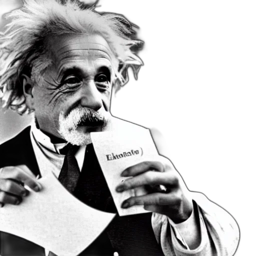 einstein, inventing, newton transparent PNG cut-out