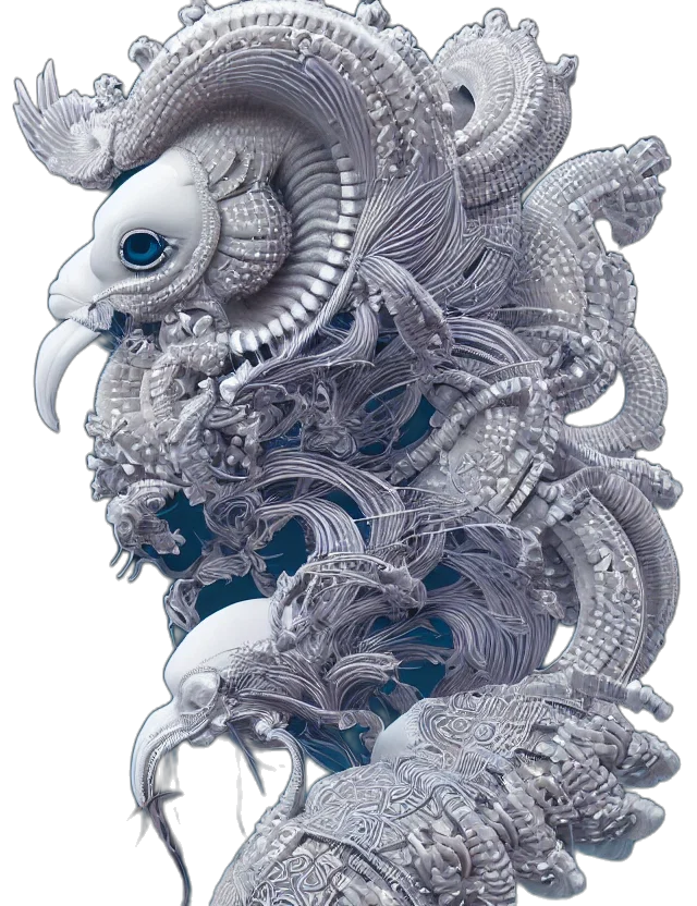 dragon, creature, mask, jewelry transparent PNG cut-out