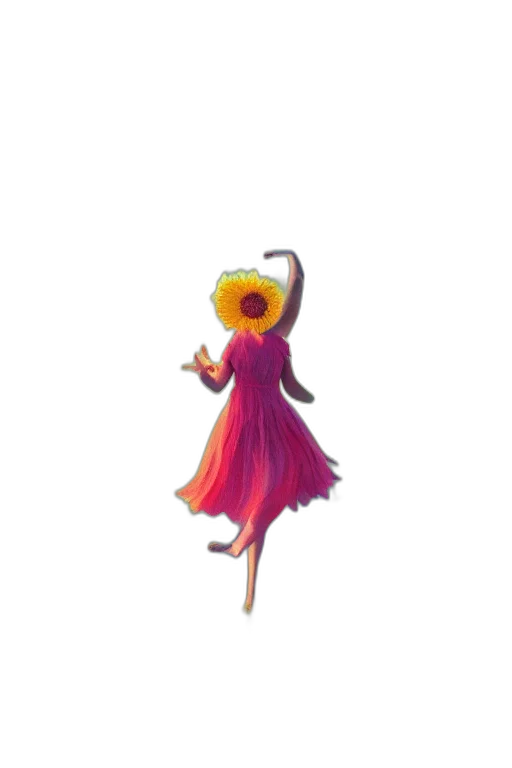 staff, flower, dress, jewelry transparent PNG cut-out