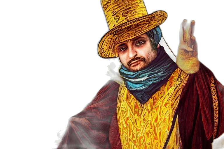 hat, staff, concept art, comic book art transparent PNG cut-out