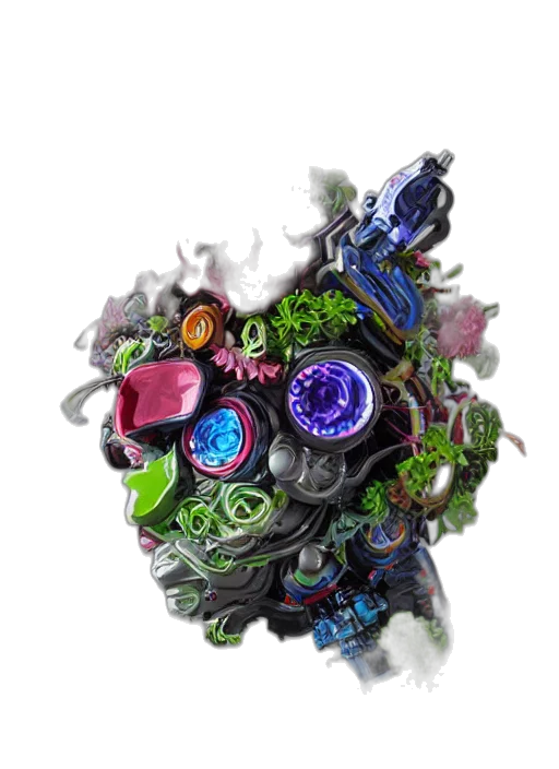 mask, robot, crown, face transparent PNG cut-out