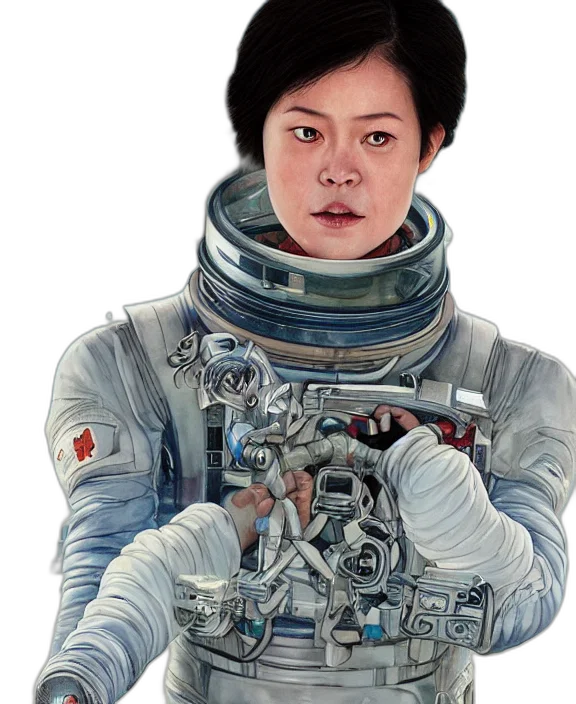 robot, face, staff, jacket transparent PNG cut-out