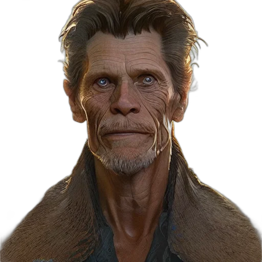 face, staff, creature, concept art transparent PNG cut-out