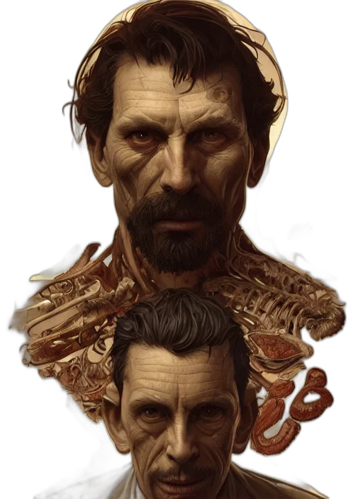 face, mask, crown, concept art transparent PNG cut-out